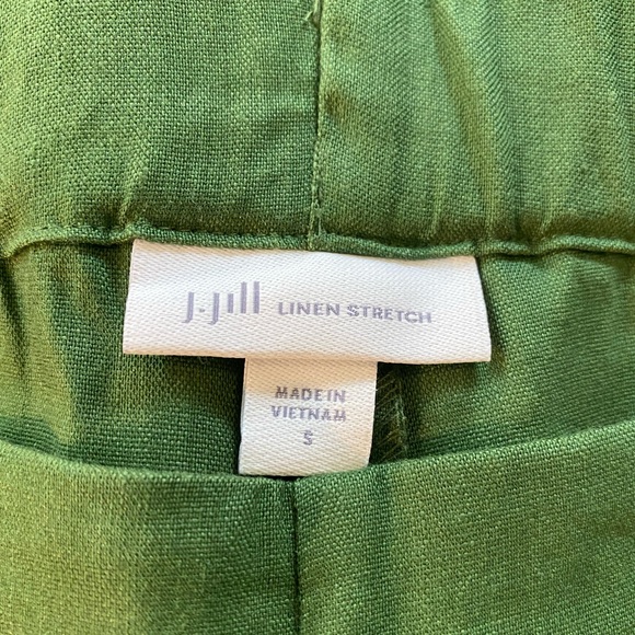 J.Jill Linen Stretch Cropped Pants, small - Picture 3 of 7